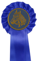 1-REIHIGE Schleife Elisa Blau | mit Bandbeschriftung